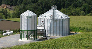 stiffened grain bins